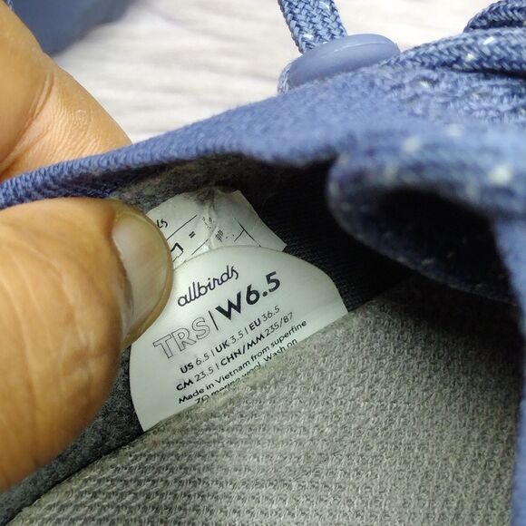 Allbirds TRS Trail Runner SWT Mizzle Womens Size 6.5 Hazy Indigo Blue Khaki - Picture 8 of 8